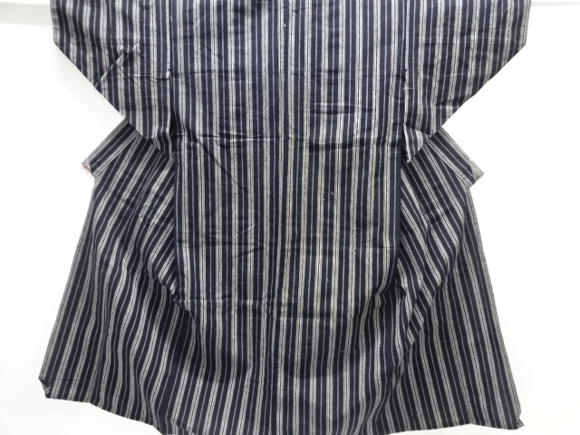 アンティーク　縞木綿野良着